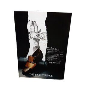 1971 Bostonians The Timeless Shoe Original Vintage Print Ad